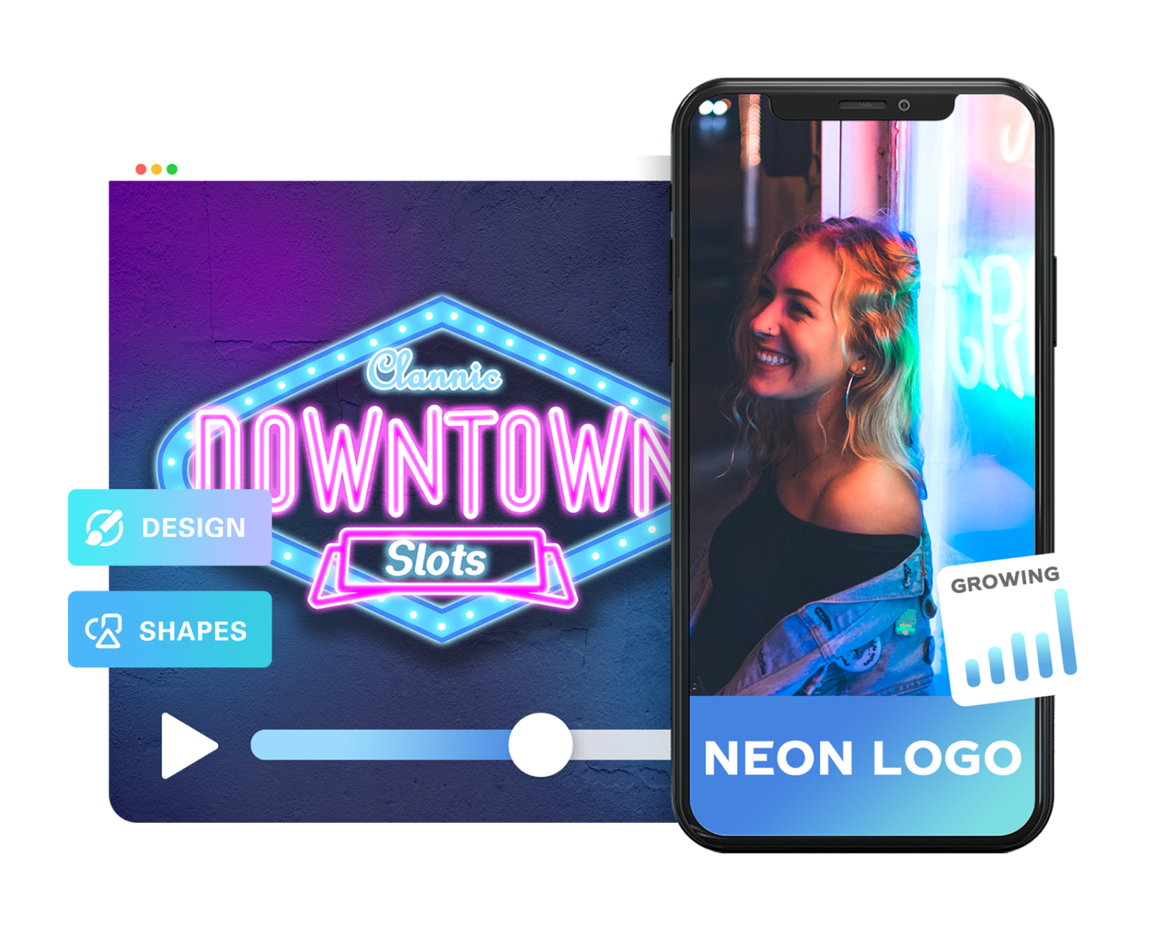 Trabalhos Free Online Neon Logo Designs: