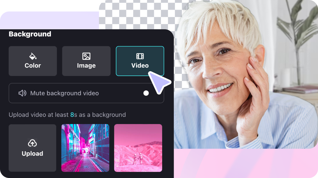 Add background videos to make multiple clips cohesive