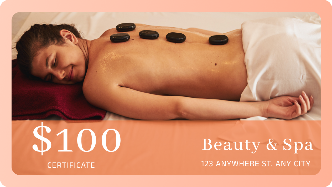 Create spa and Wellness gift certificates