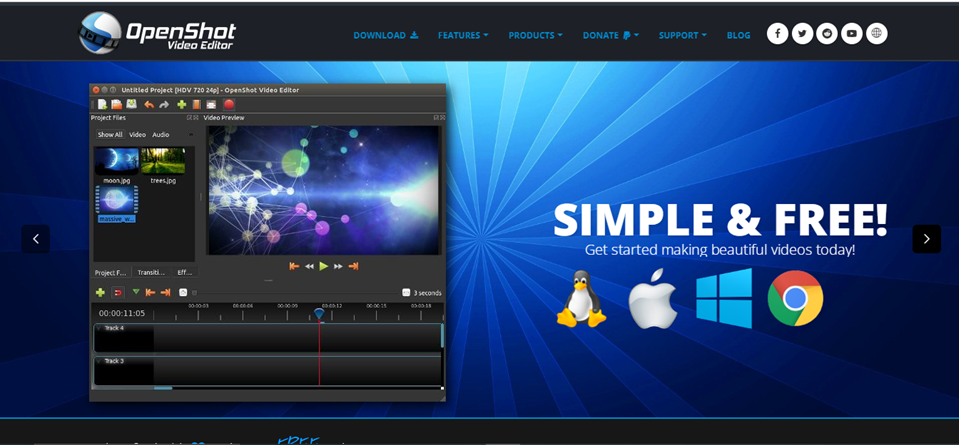 One of the best free movie makers-OpenShot