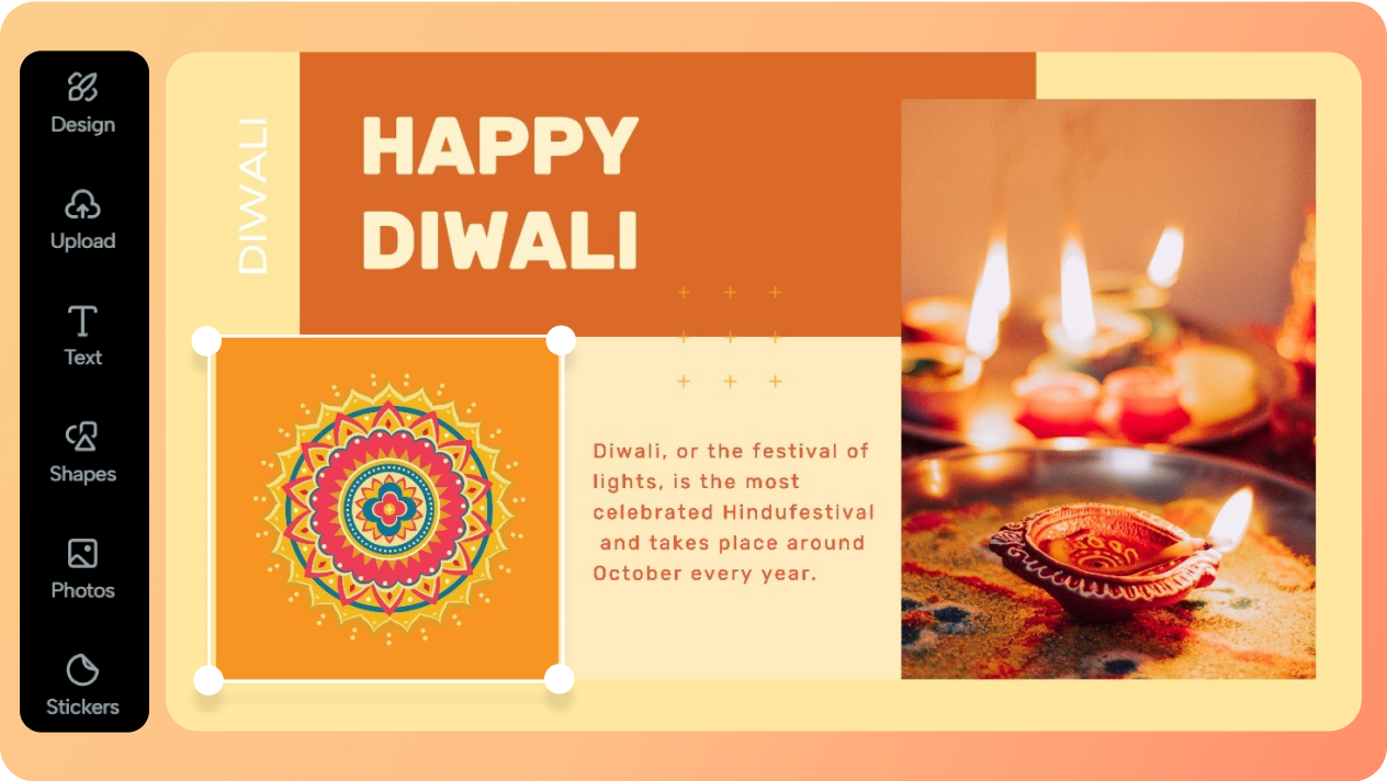 Gif animata della lampada Diwali