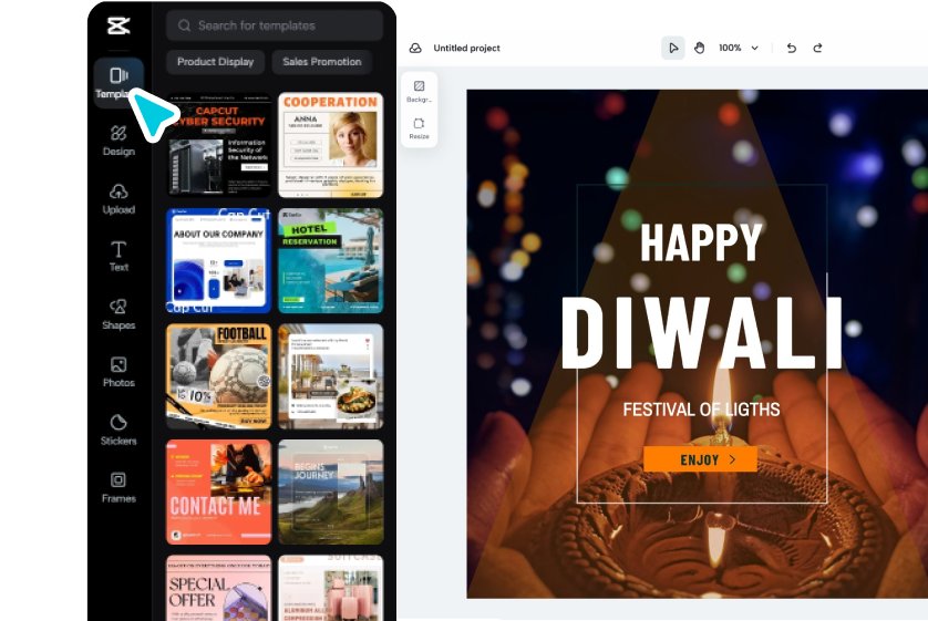 Seleccione una plantilla de tarjeta de Diwali