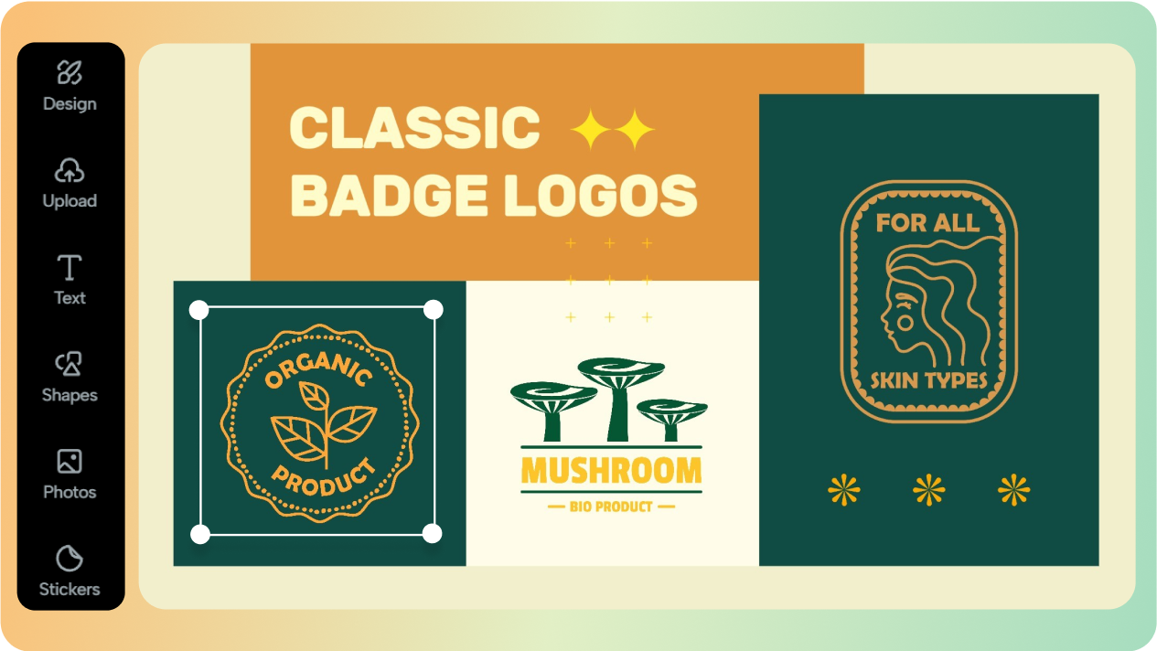 Badge Logo Maker - Generieren und Anpassen Ihres Designs