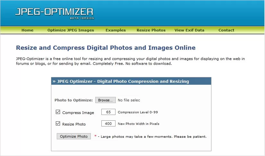 JPEG-Optimizer image compression process