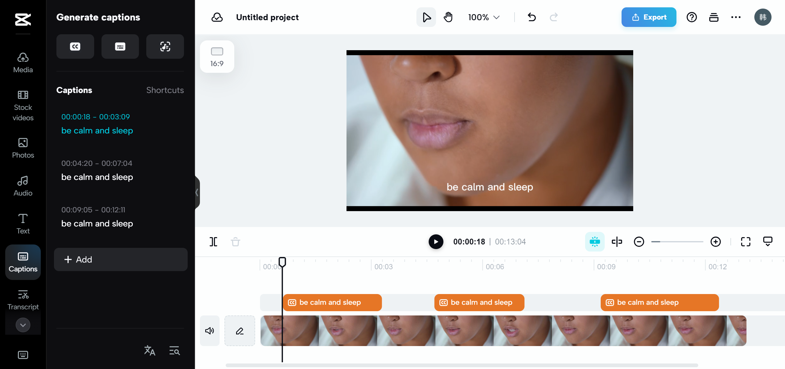 audio to text di capcut