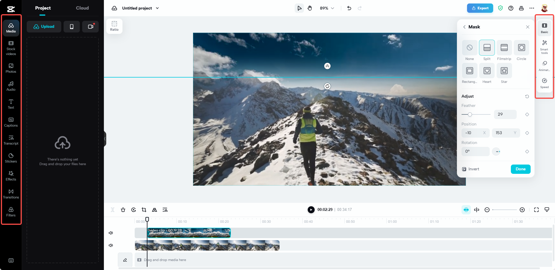 Try CapCut's basic and advanced editing tools to personalize your video content