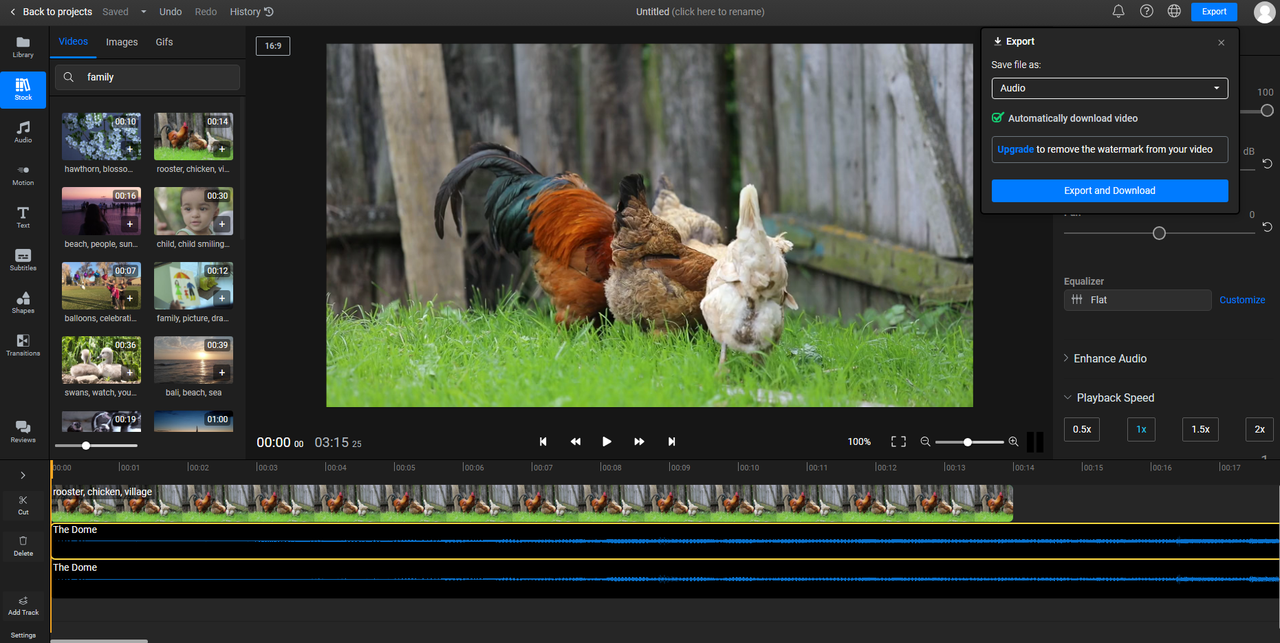 Flixier video audio editor - Step 3