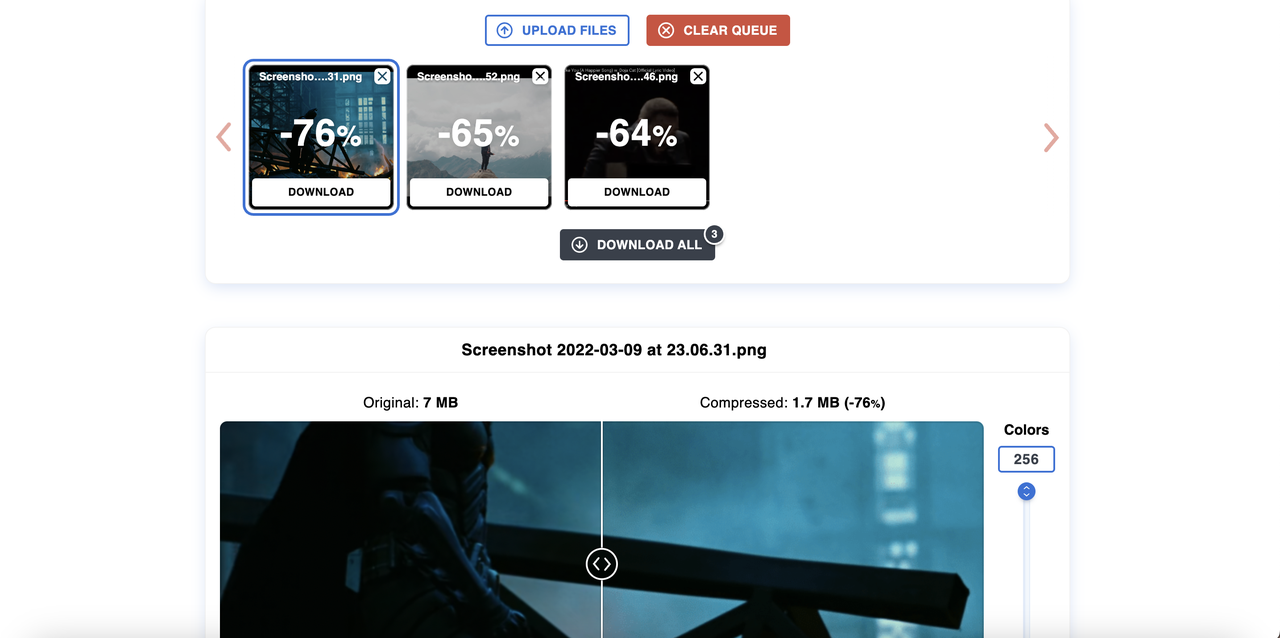 Compress Image on Mac - Optimizilla Step2