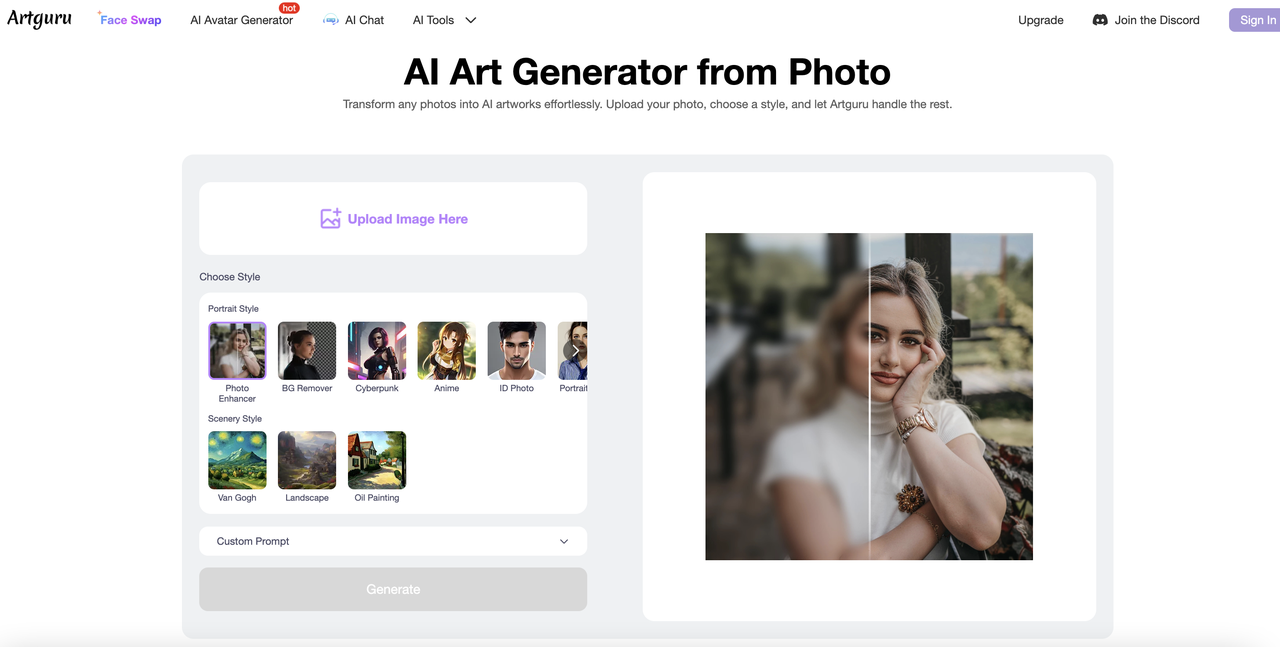 Anime AI Generator from Photos App - ArtGuru