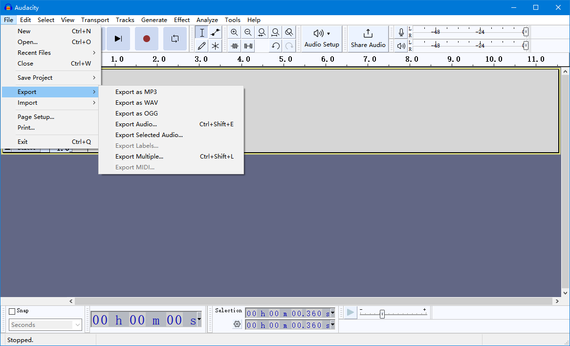 Audio Editing Programs - Audacity Step 3