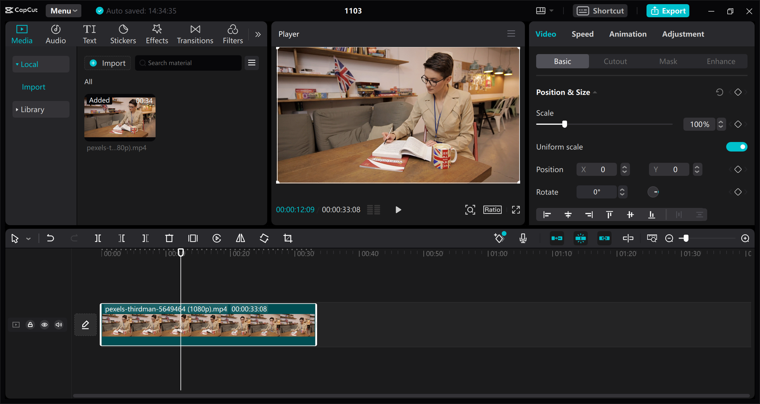 CapCut video editor