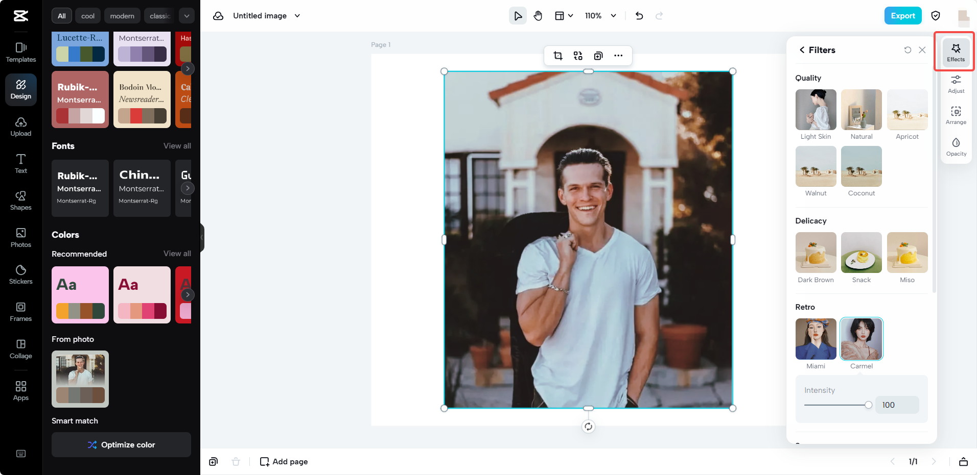 Applying filters to images