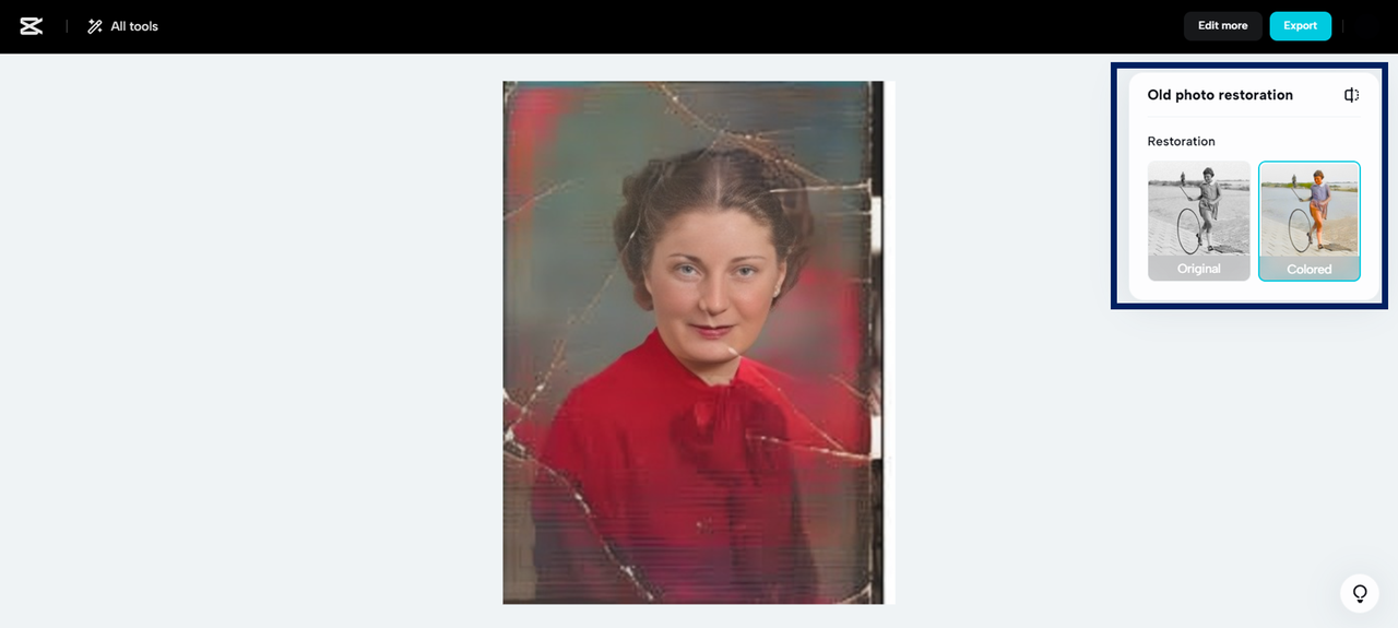 AI restore photo