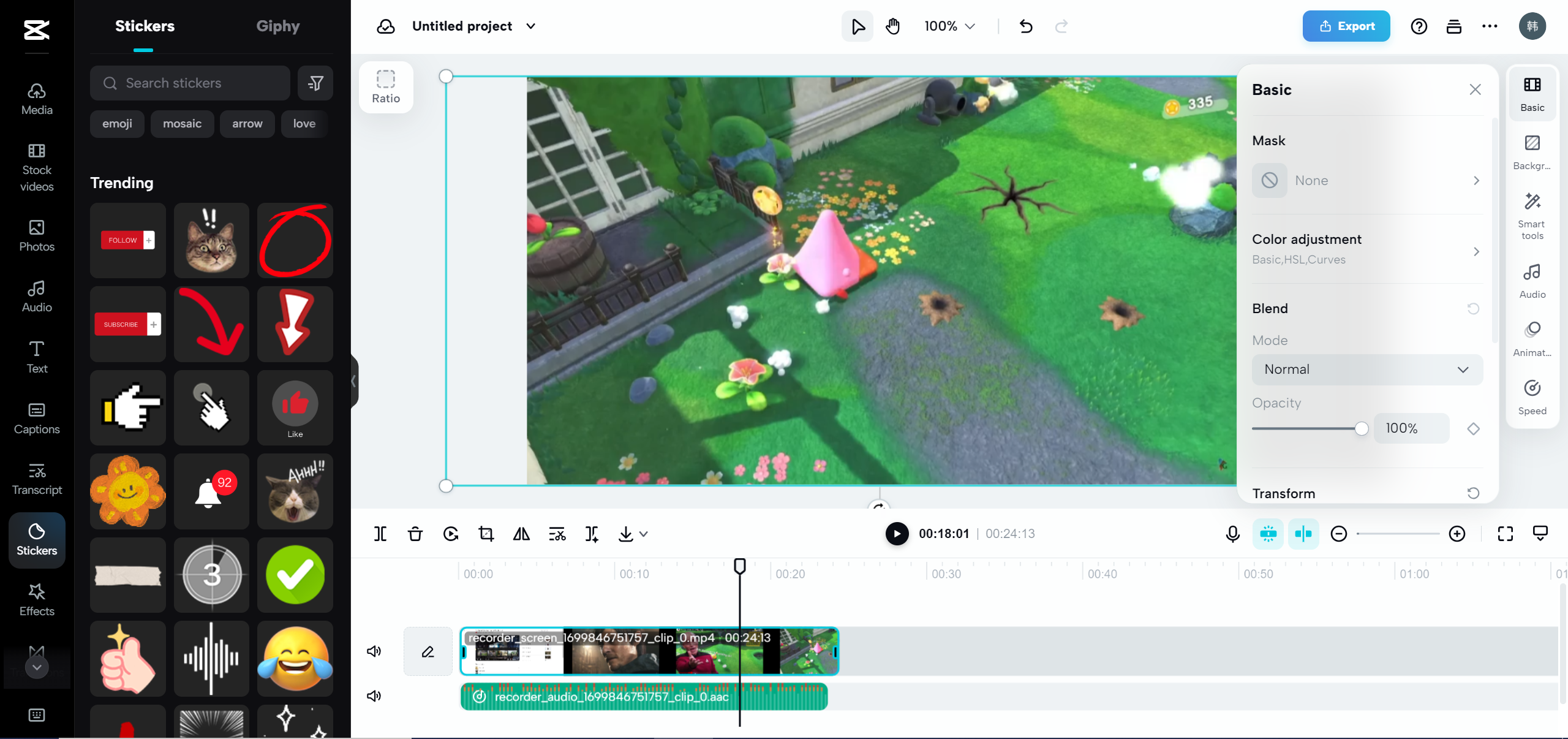 The ultimate game recording software for free: CapCut online video editor