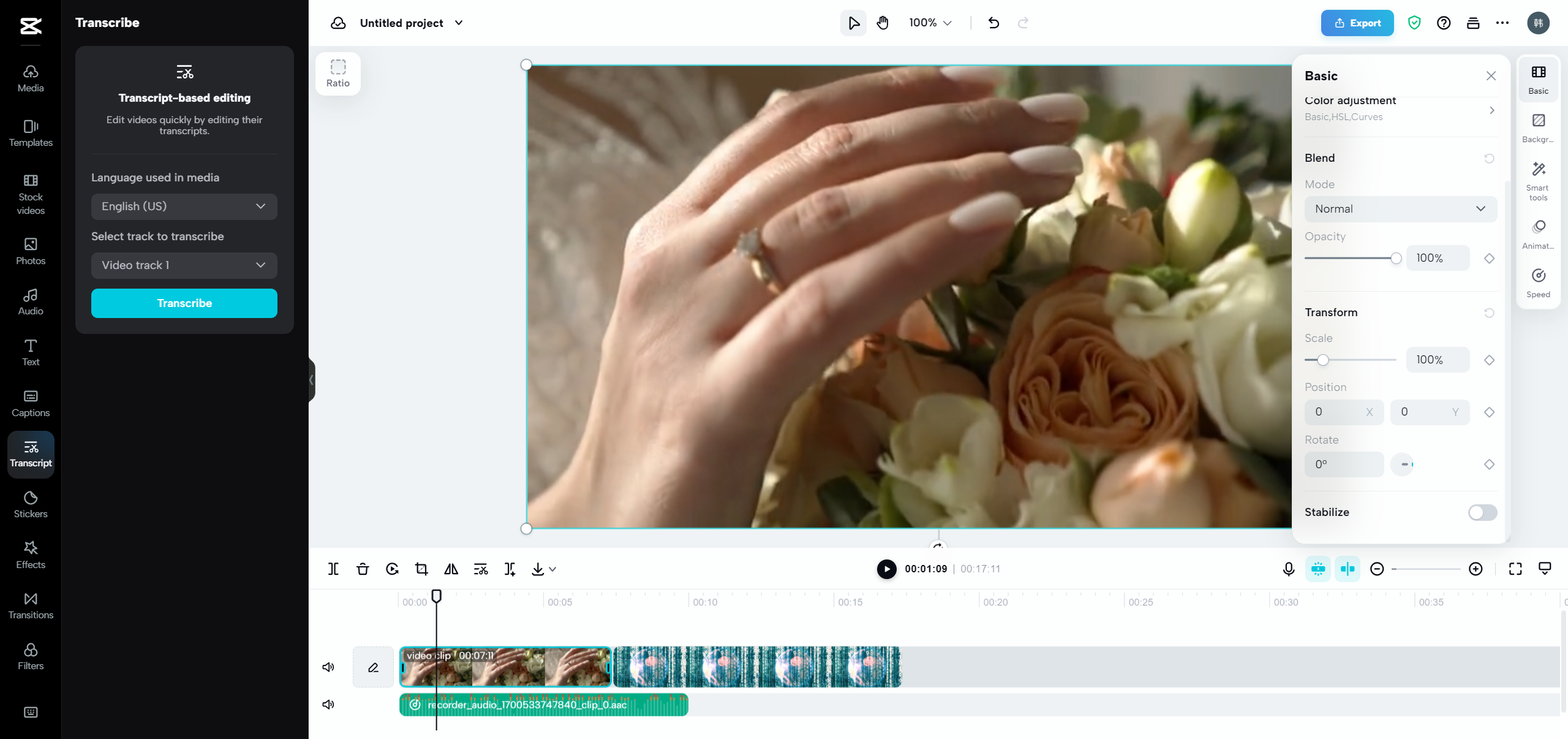 Explore the best transcribing website: CapCut online video editor