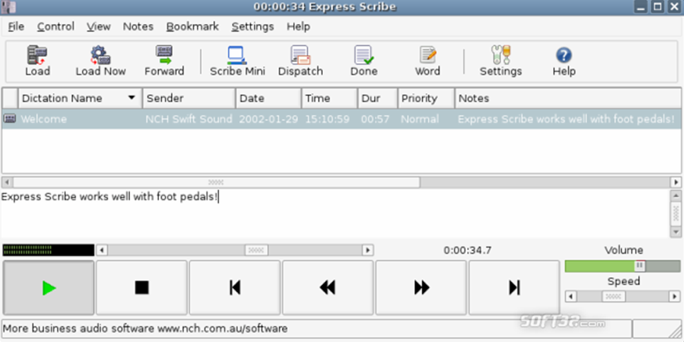 Transcription Software - Express Scribe