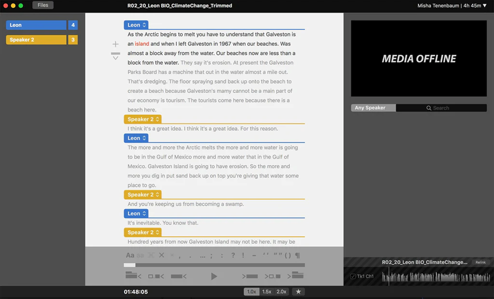 Transcription Software - SpeedScriber