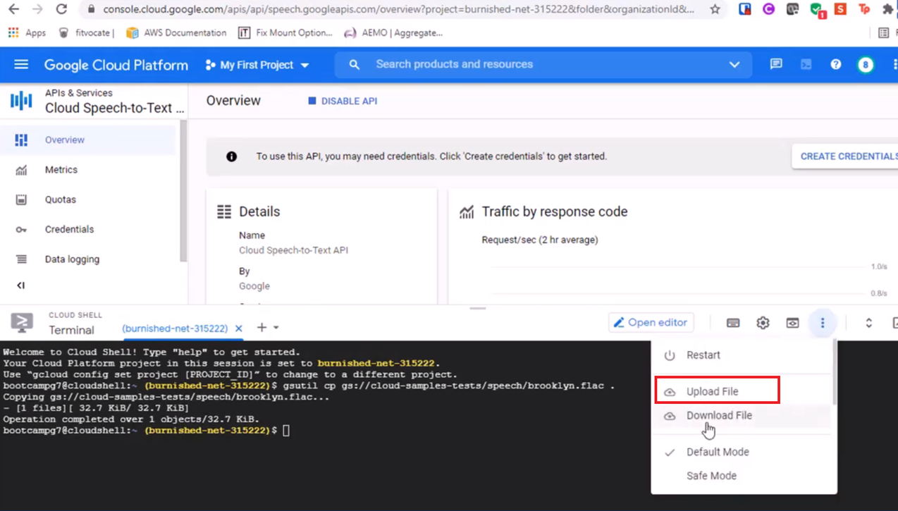 Transcribe with Google Cloud Speech-to-Text - Step1