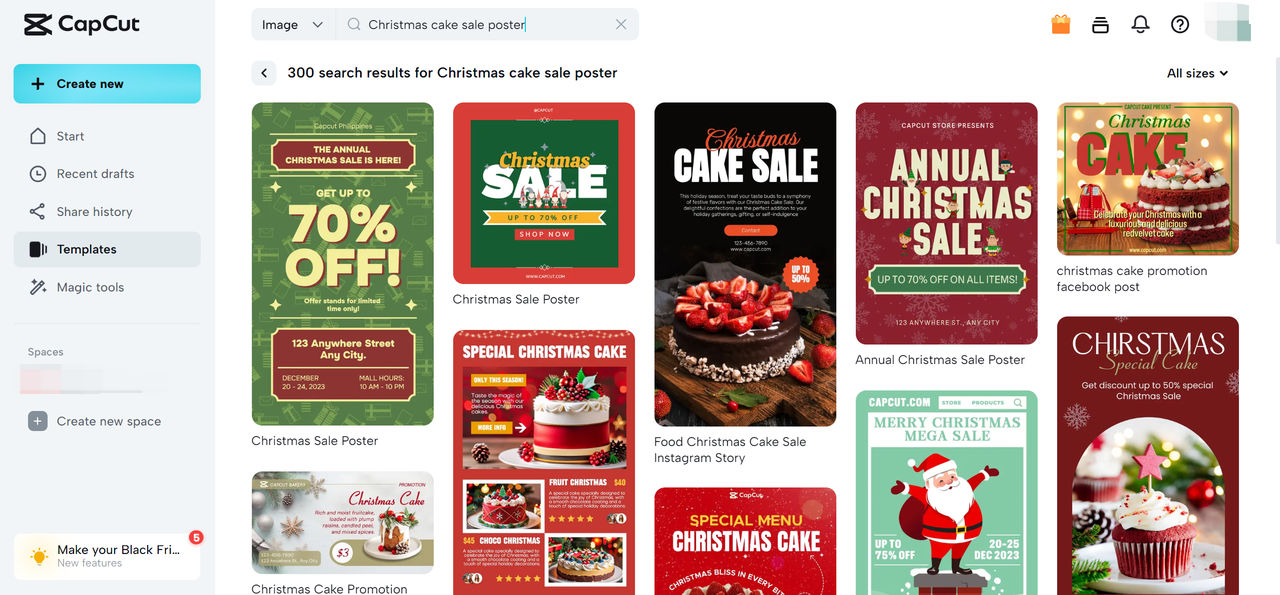 christmas cake sale poster