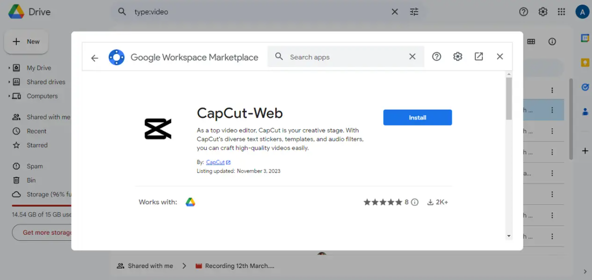 CapCut-Web for seamless direct uploads