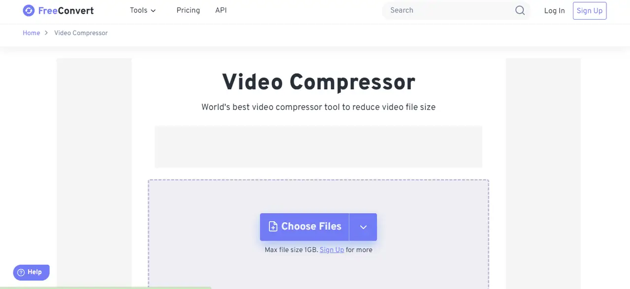 FreeConvert video compressor