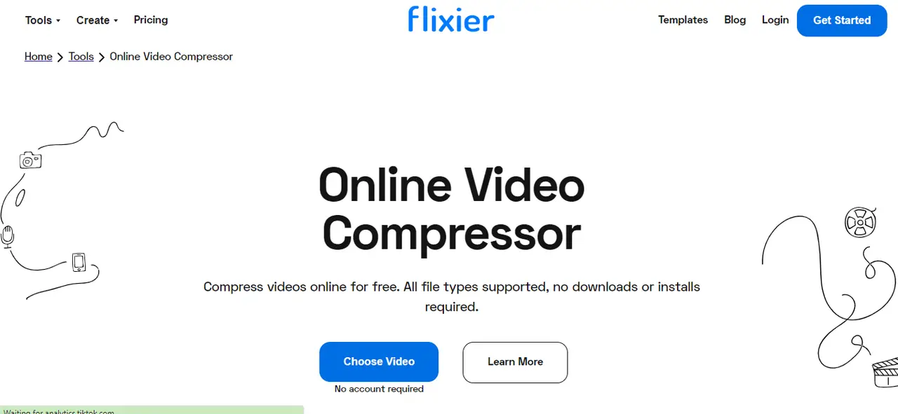 Flixier video compressor