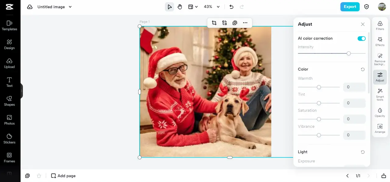 Transform images' color in one click