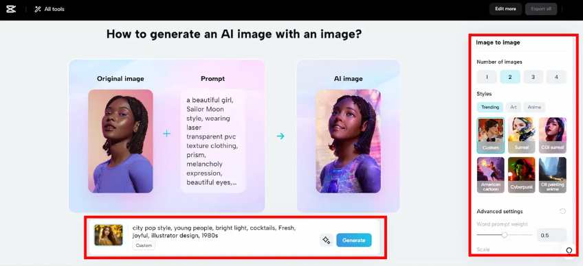 generate AI photo