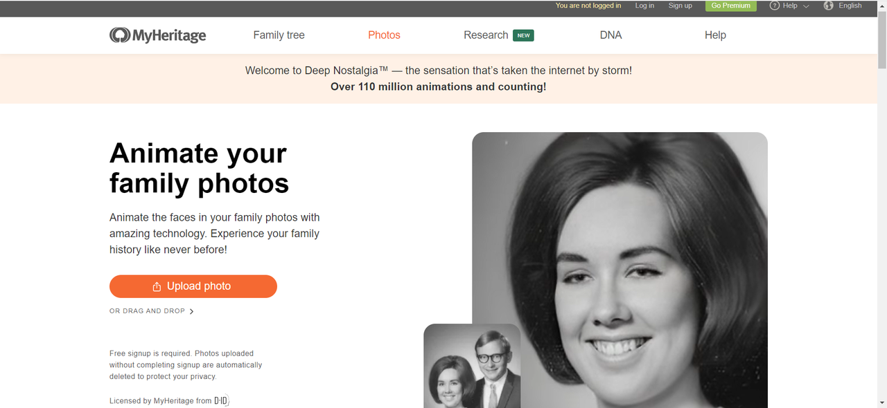 Deep Nostalgia by MyHeritage