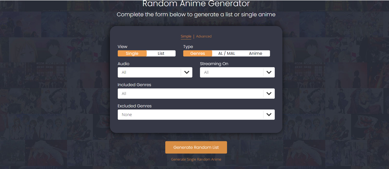 Random Anime Generator