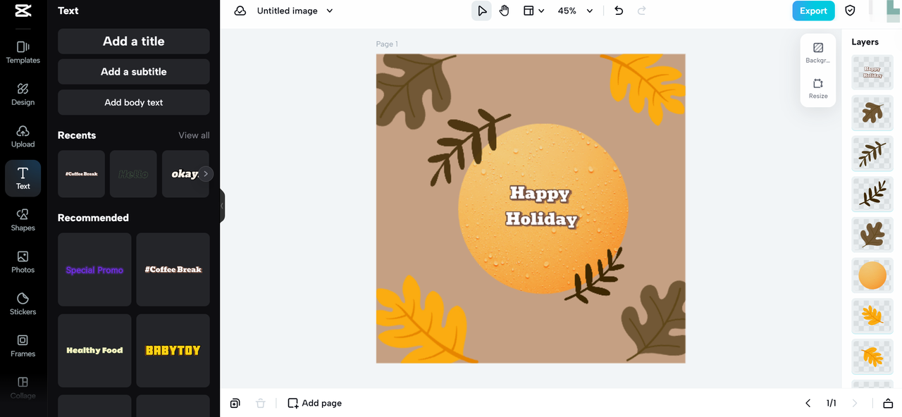 create holiday card