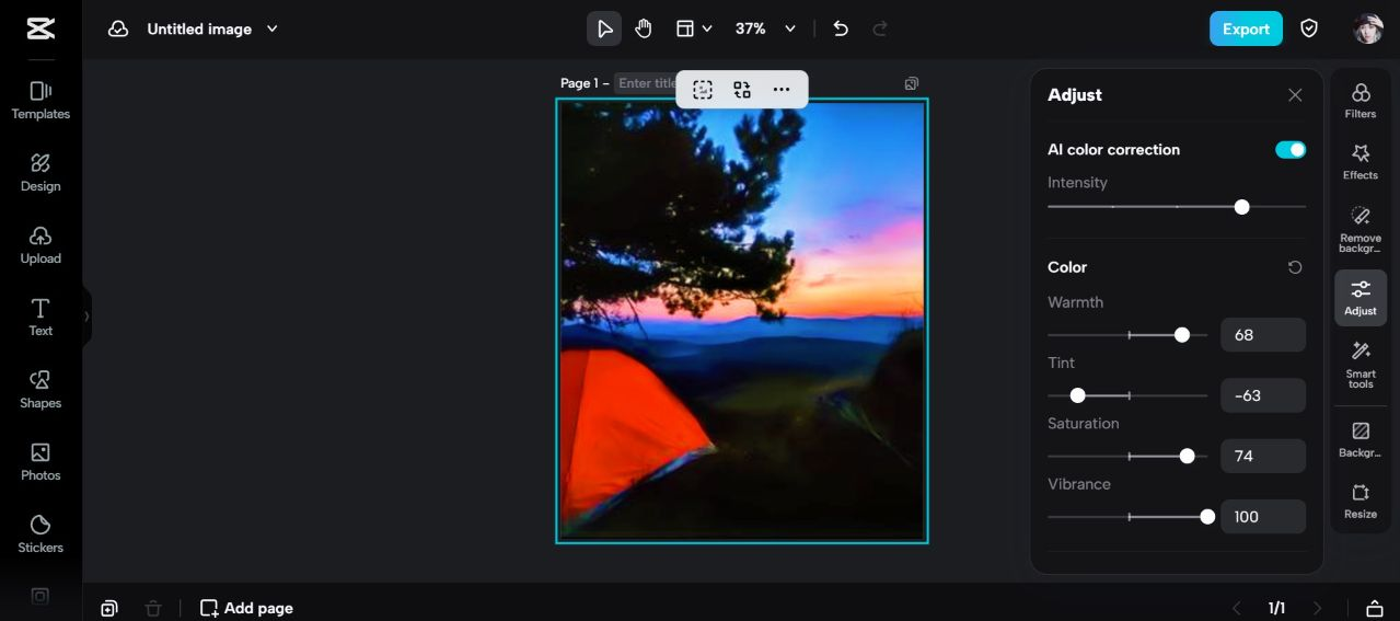 ai colour correction