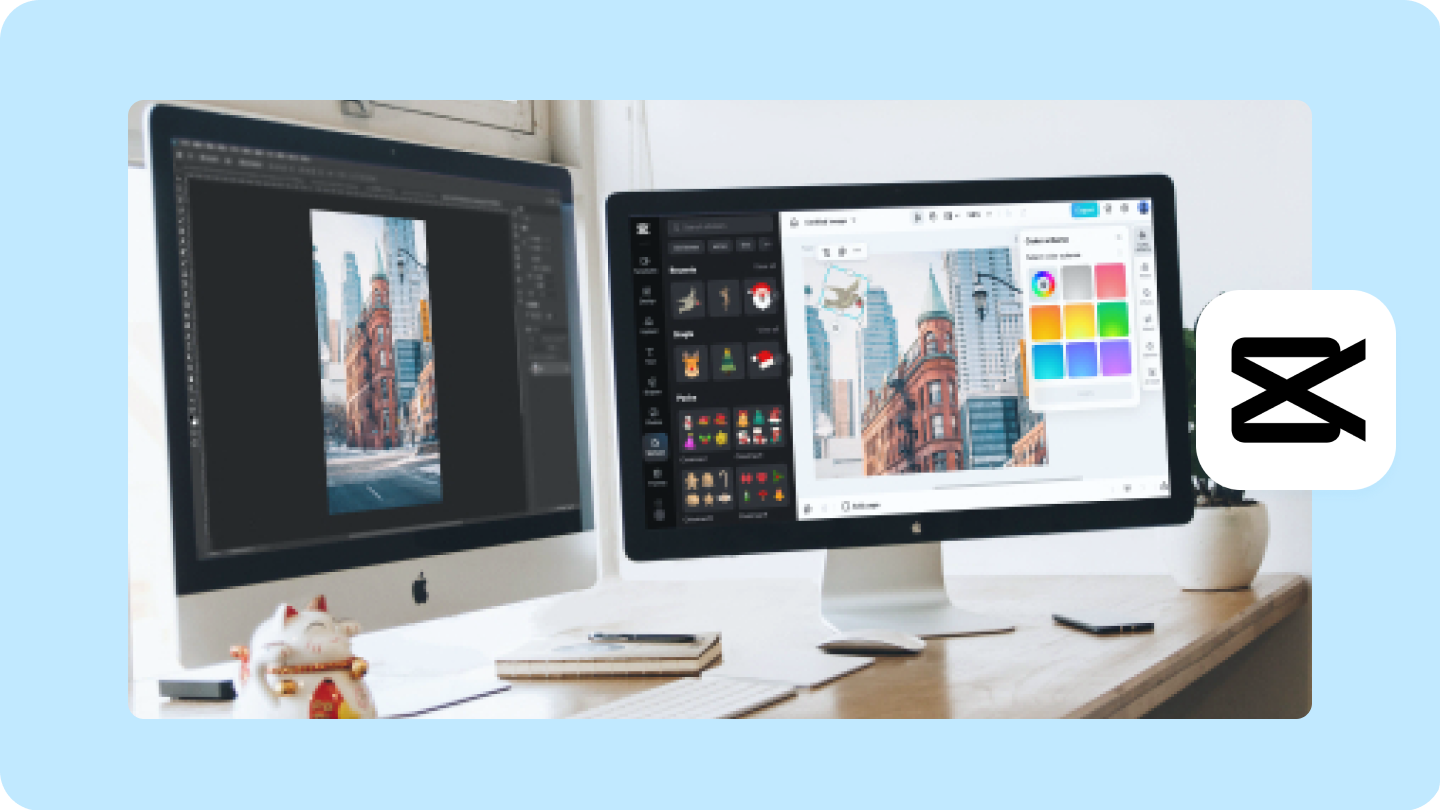 CapCut creative suite for video editing, graphic design, and more