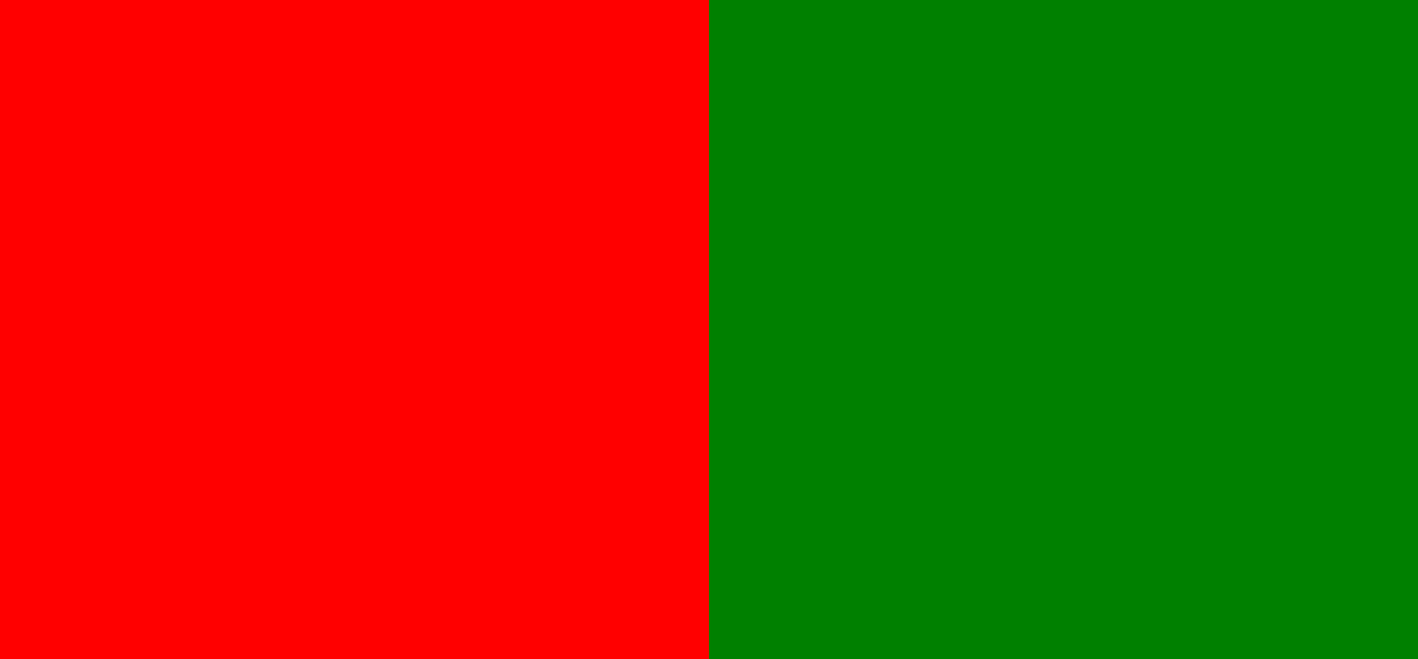 Red and green complementary color combo