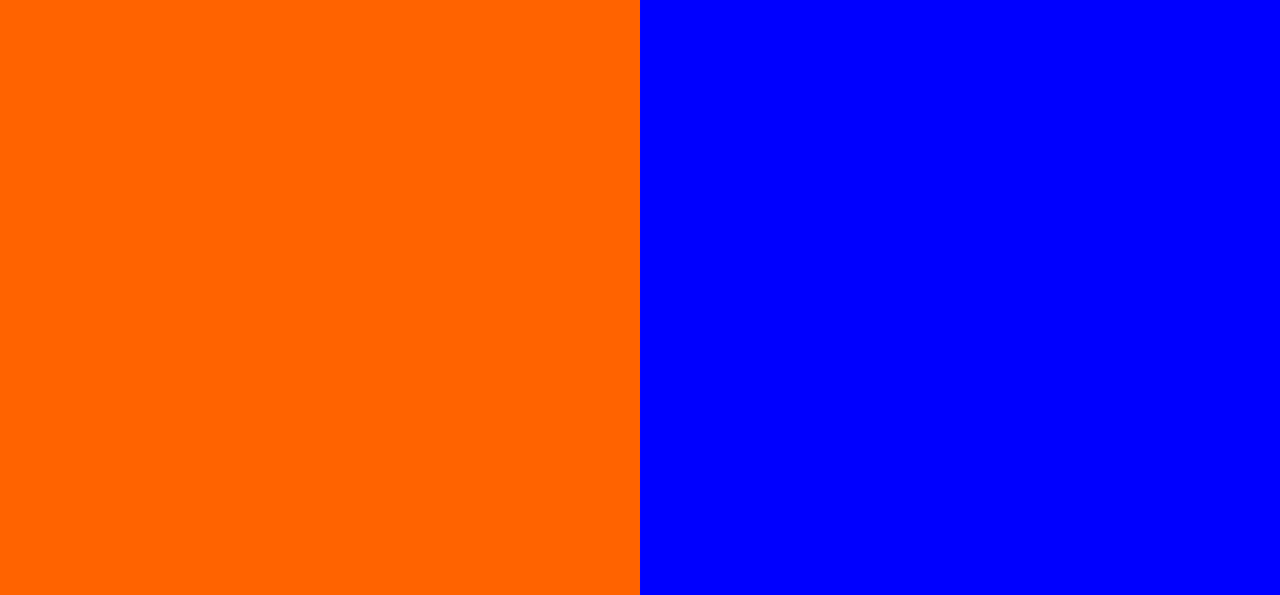 Orange and blue complementary color combo