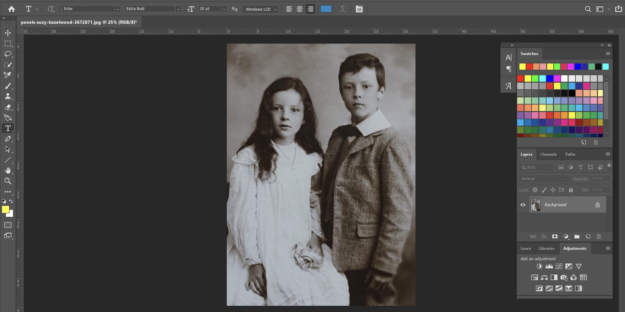 Adobe Photoshop's old photo restoration interface