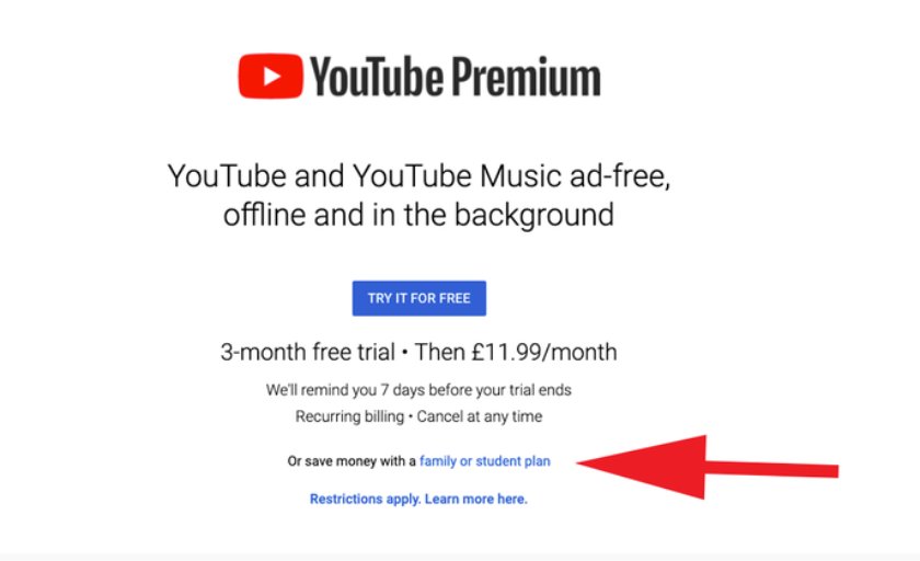 How to get YouTube Premium as a student?