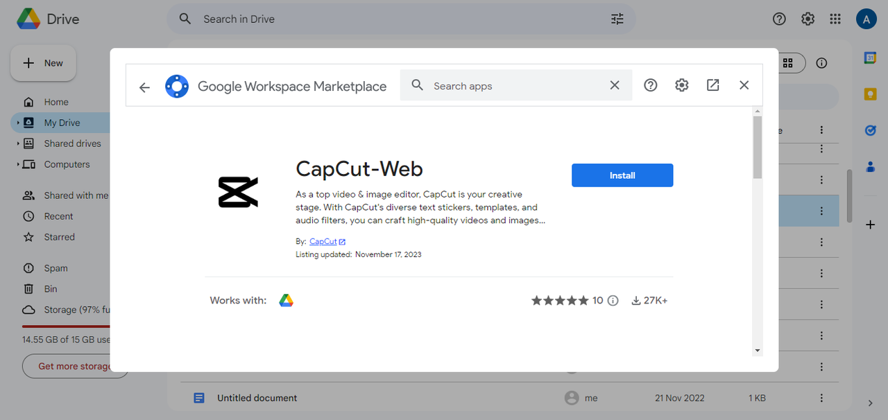 CapCut-web extension