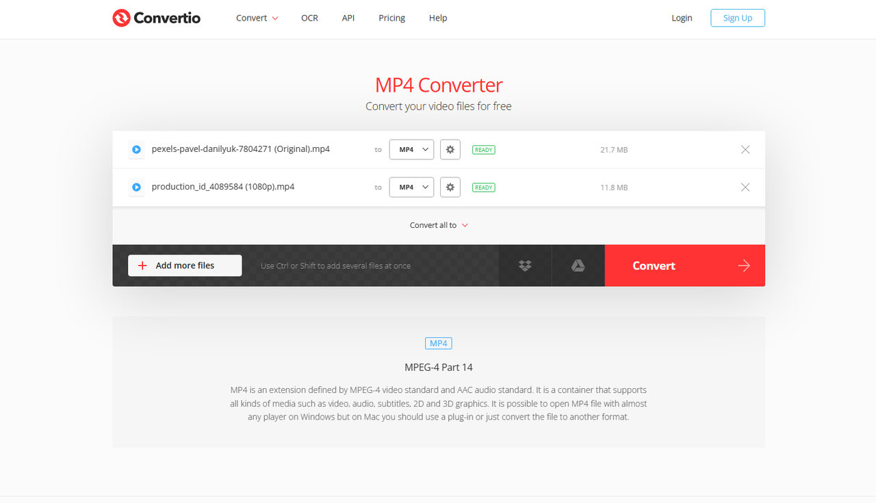 how to convert MKV to MP4 with Convertio