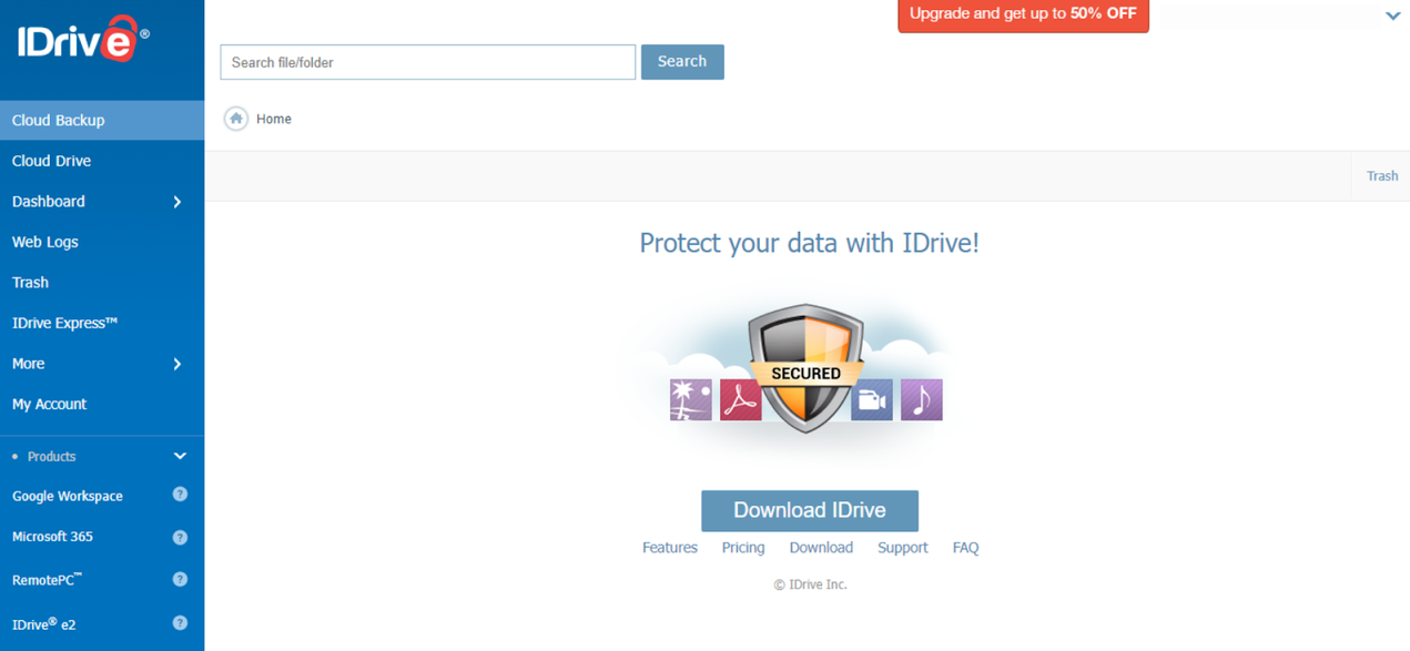 iDrive’s interface