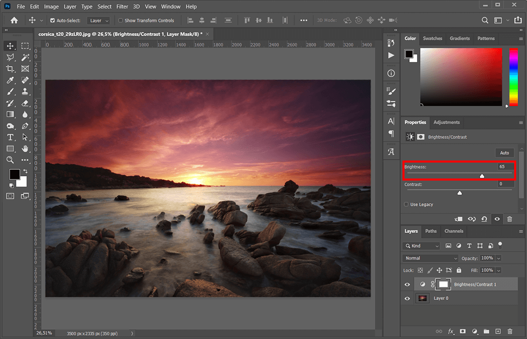 Fix exposure in PhotoShop