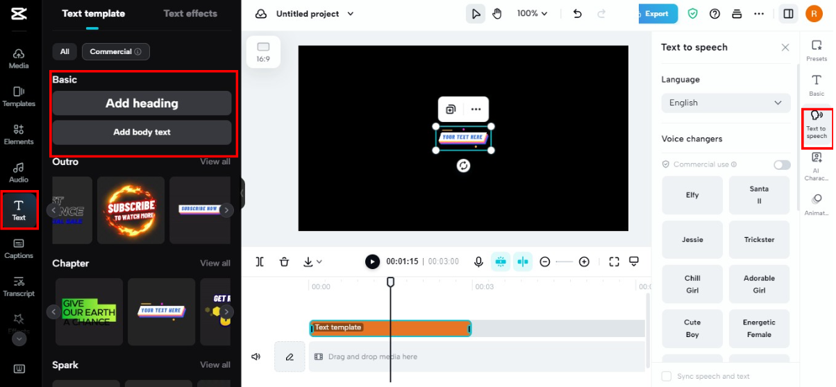 CapCut online video editor