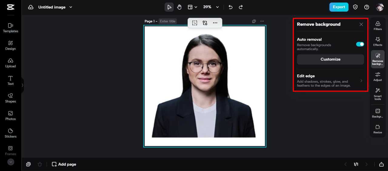 remove id photo background