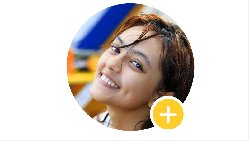 Example of a round social avatar