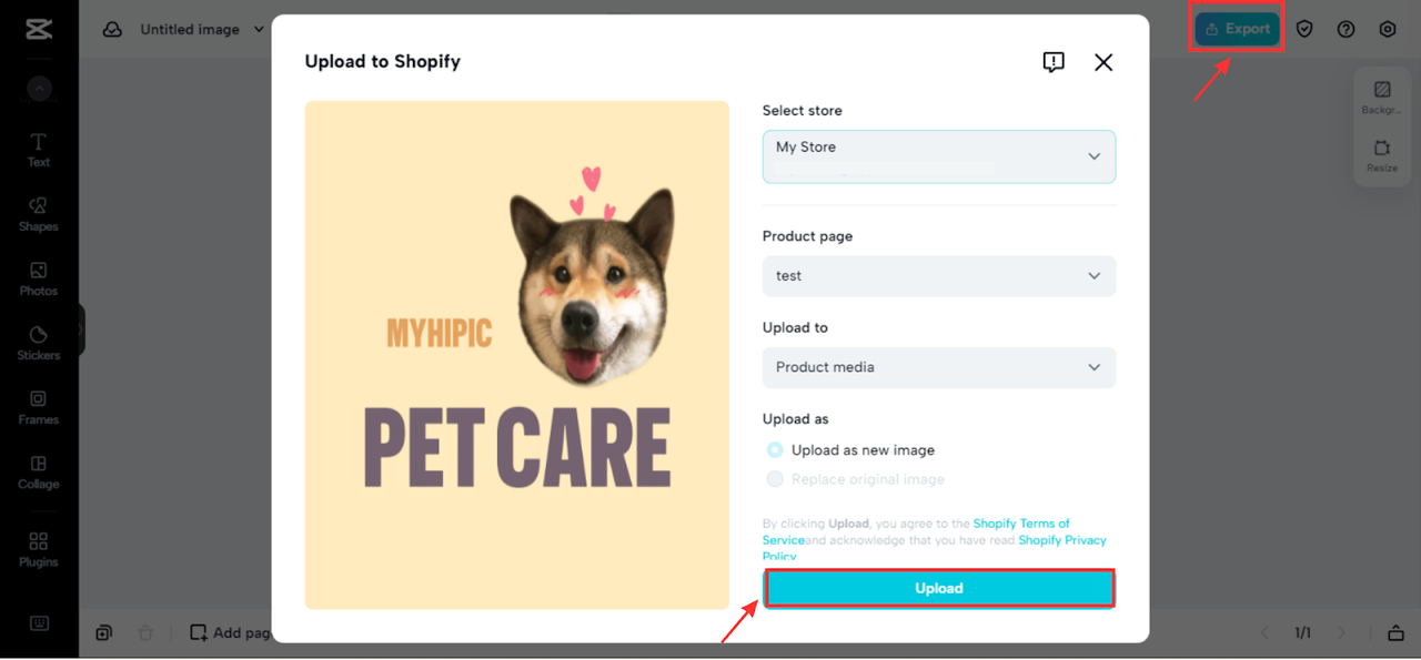 Upload your logo to Shopify