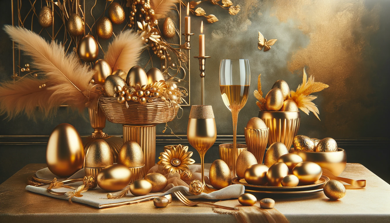 Gold Easter theme