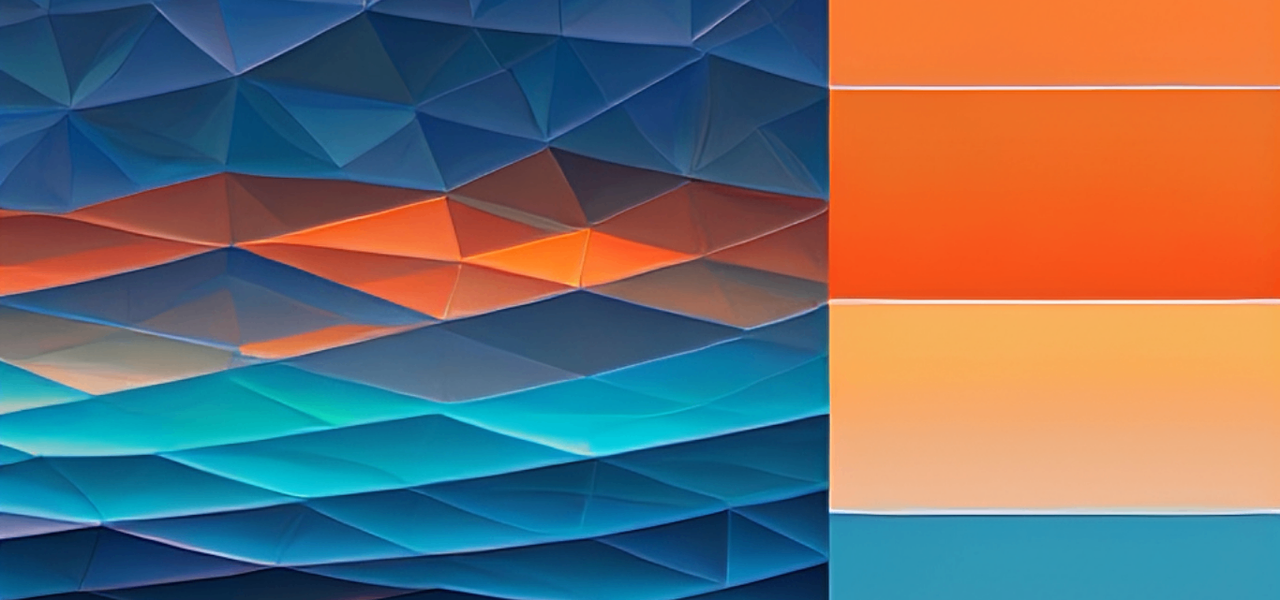 Orange to blue gradient