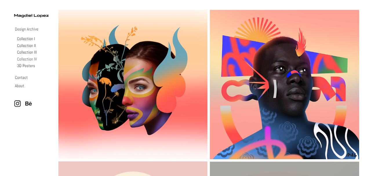 Gradient shades in Magdiel Lopez artwork