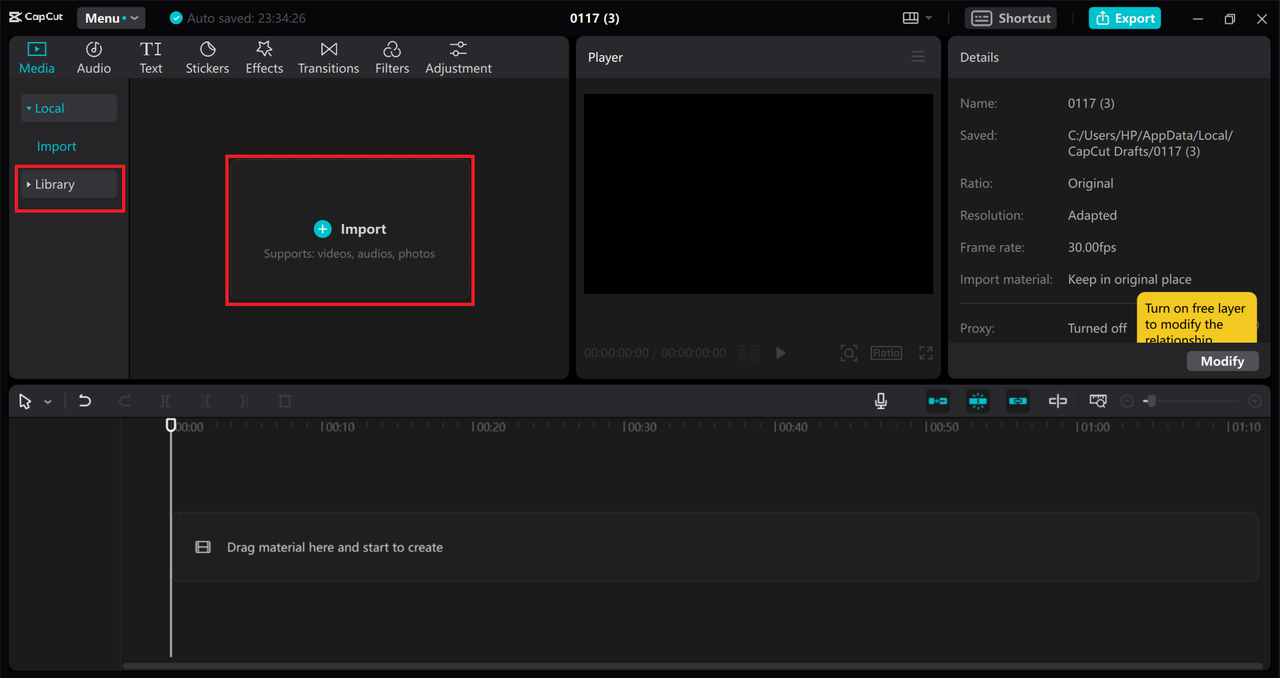 How to import video to CapCut desktop video editing with song app