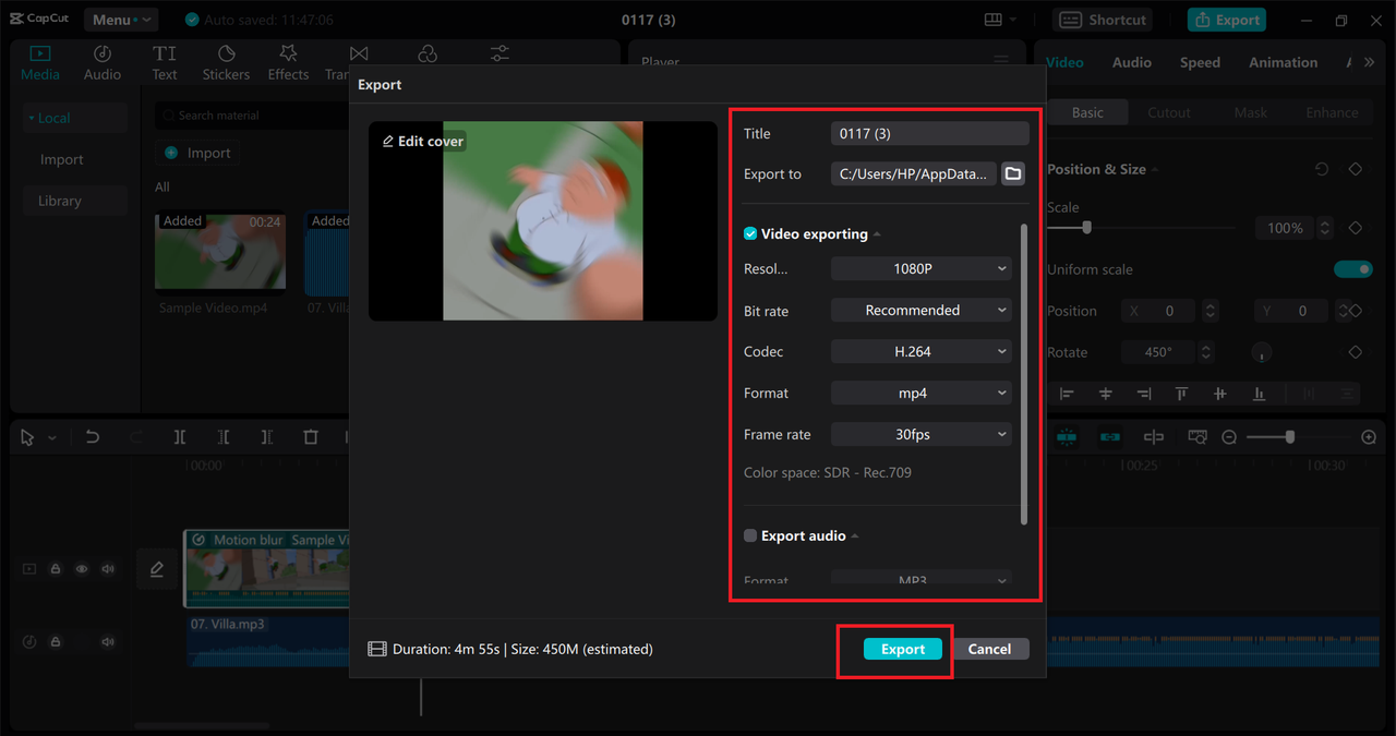 How to export videos from CapCut for desktop